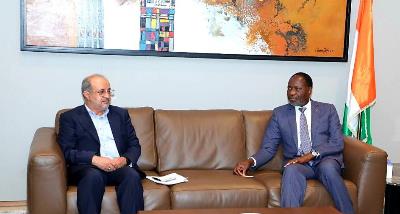 Deputy Minister of Industry Mines and Trade Meets with Minister of Mines Oil and Energy of Ivory Coast