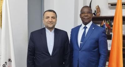 Rencontre de LAmbassadeur de la Republique islamique d’Iran Abidjan avec Le president de la Croix-Rouge de Cte dIvoire